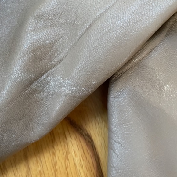 Boston Proper Tan Leather Studded Moto Jacket - Picture 9 of 12